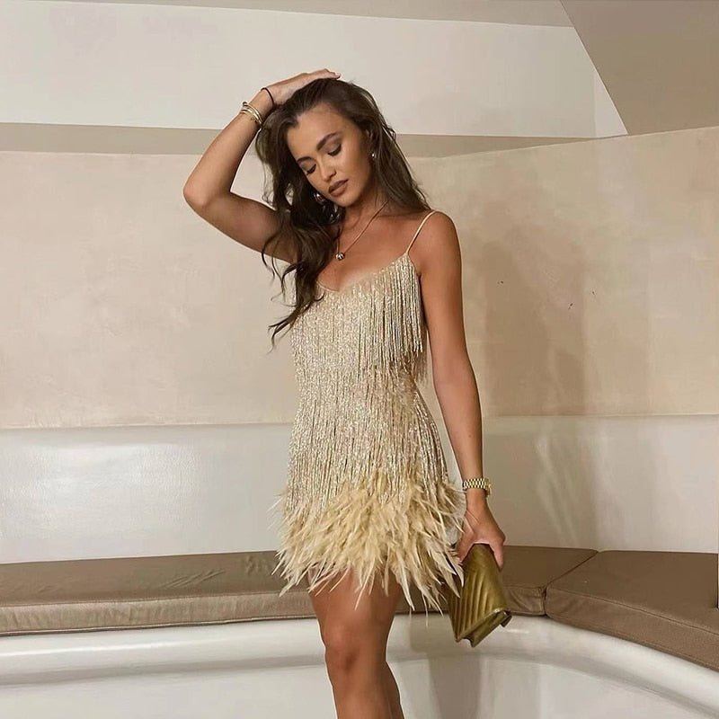 Chic White Spaghetti Strap Mini Dress: Dazzling Style for Parties 5