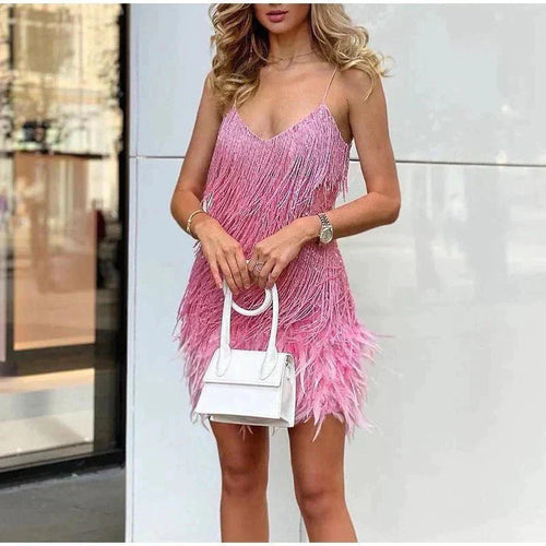Chic White Spaghetti Strap Mini Dress: Dazzling Style for Parties 7