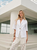 Cotton Linen Short Sleeve Blouse for Women – Breathable and Stylish Casual Top 0