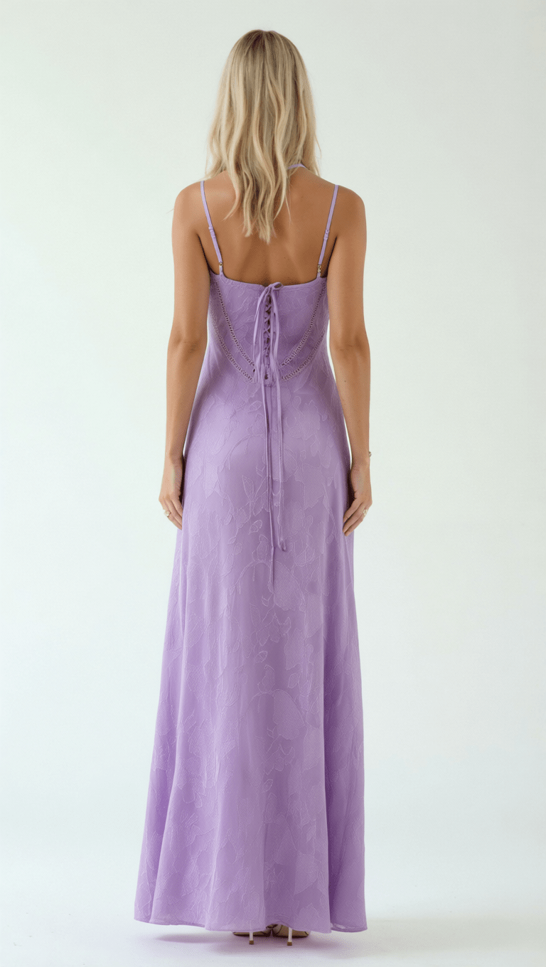 Floral Jacquard Lace Maxi Dress