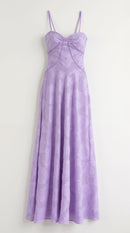 Floral Jacquard Lace Maxi Dress