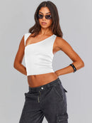 Dames Crop Top One-Shoulder 1