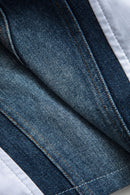 Dames Cropped Blouse with Denim Corset 3