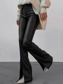 Dames Flair Trousers With Zippers 0
