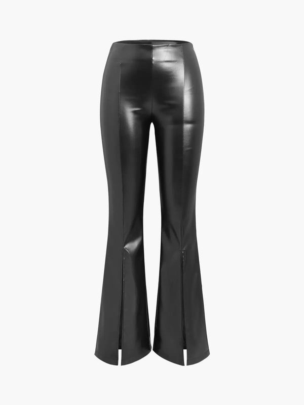 Women Flair Trousers With Zippers