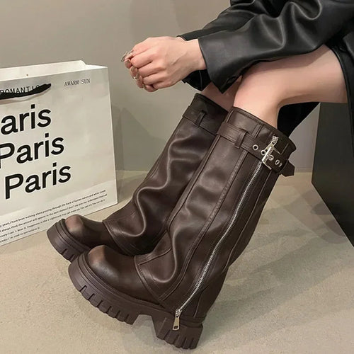 Dames Knee-High Platform Stiefels 3