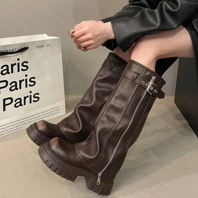 Dames Knee-High Platform Stiefels 3
