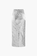 Dames Midi Skirt Gold 4