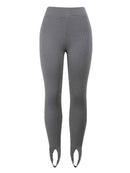 Dames Ribbed Mid-Waist Leggings 8