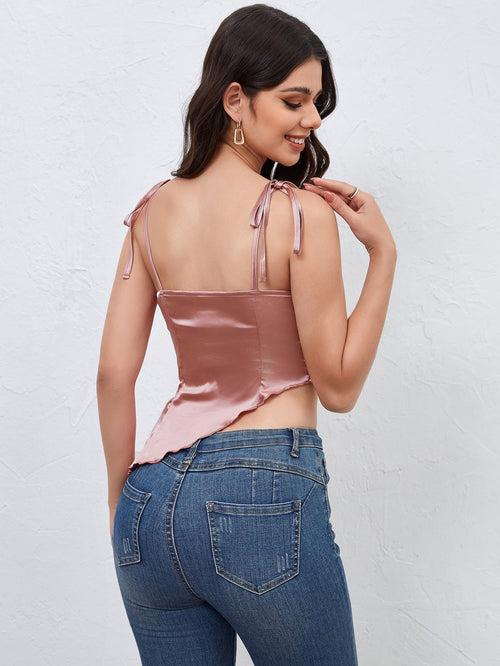 Dames Satin Top 1