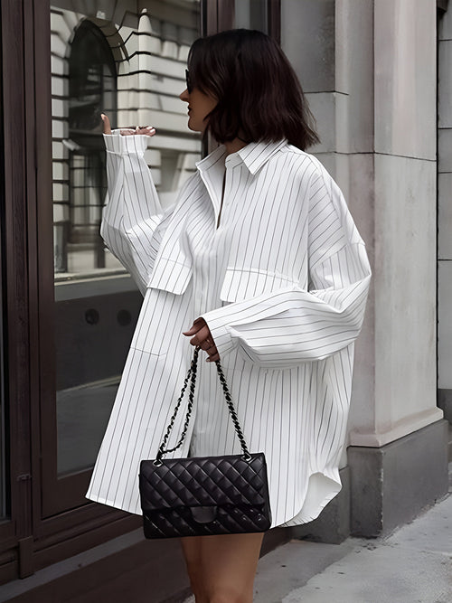 Dames Shirt Dress Oversized 0