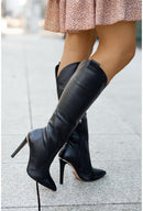 Dames Suede Boots High Heel 0