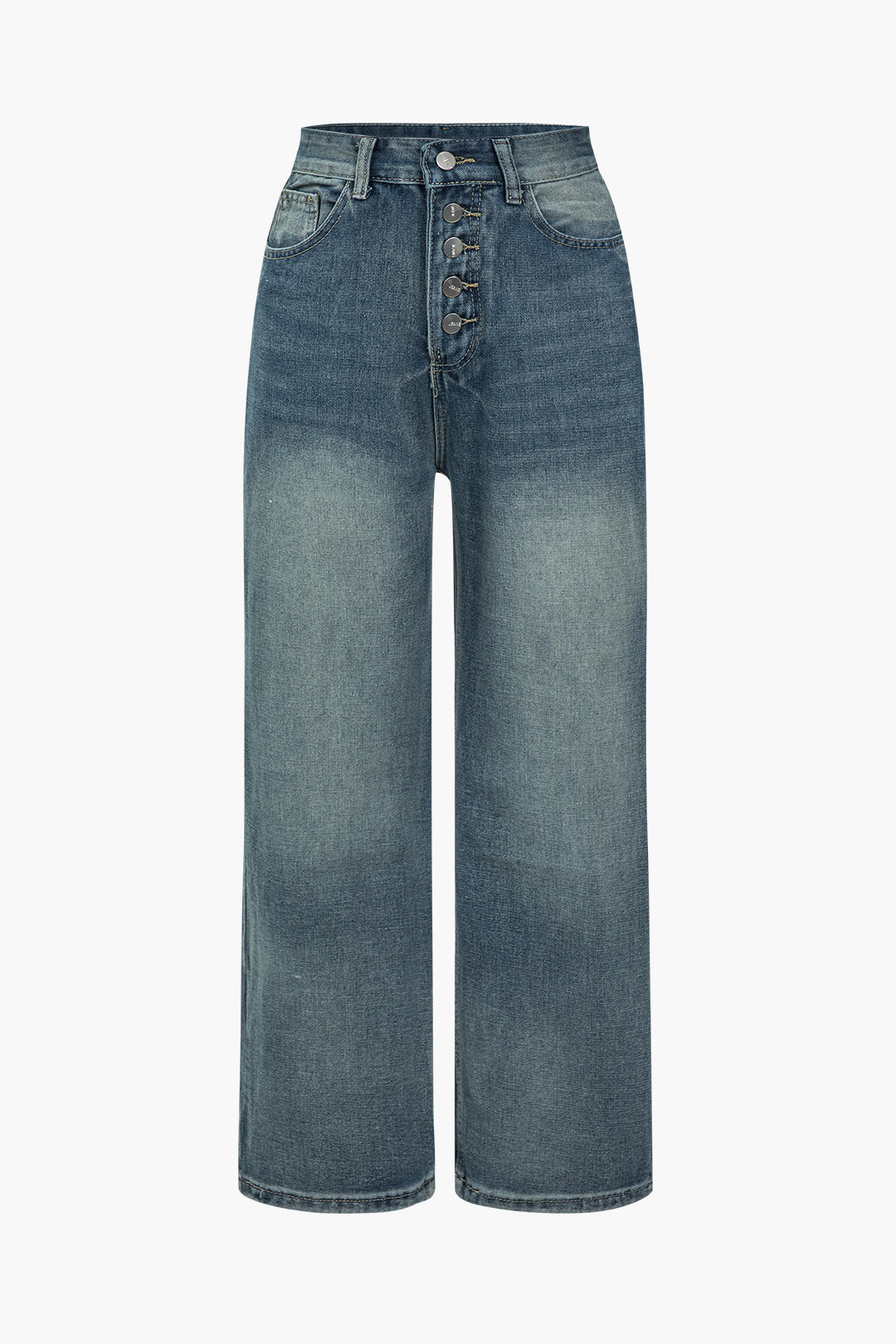 Dames Vintage Button Fly Jeans 0