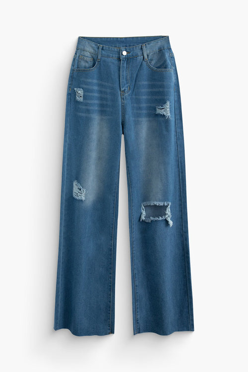 Dames Vintage Hoge Waist Jeans 0