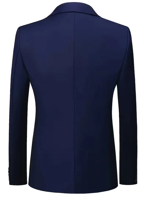 Men’s Slim Fit 3-Piece Suit – Glossy Finish Elegant Formal Style