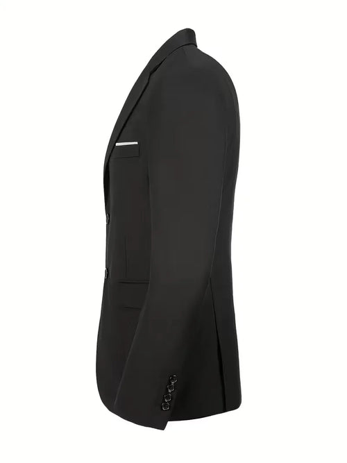 Men’s Slim Fit 3-Piece Suit – Glossy Finish Elegant Formal Style