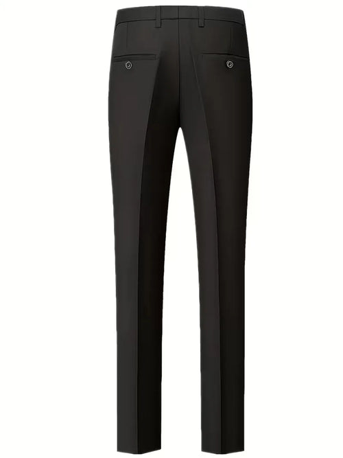 Men’s Slim Fit 3-Piece Suit – Glossy Finish Elegant Formal Style