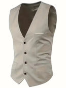 Men’s Slim Fit 3-Piece Suit – Glossy Finish Elegant Formal Style