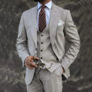 Men’s Luxury 3-Piece Suit – Blazer, Gilet and Trousers Elegant Formal Tailored Style
