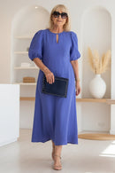 Elegant Black Puff Sleeve Maxi Dress: Flattering Style for Formal Events 6