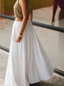 Elegant Linen Maxi Skirt for Women – High Waist, Pleated Design for Comfort and Style 4
