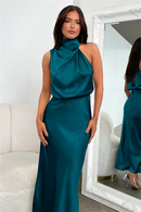 Elegant Midi Dress with Asymmetrical Neckline – Perfect for Special Occasions 11