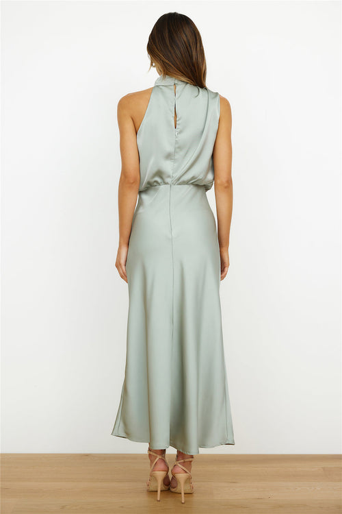 Elegant Midi Dress with Asymmetrical Neckline – Perfect for Special Occasions 2