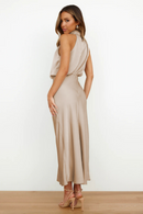 Elegant Midi Dress with Asymmetrical Neckline – Perfect for Special Occasions 6