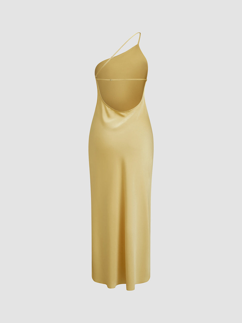 Elegant Open Back Satin Maxi Dress with Side Split – Long Sleeve Formal Dress for Women 3