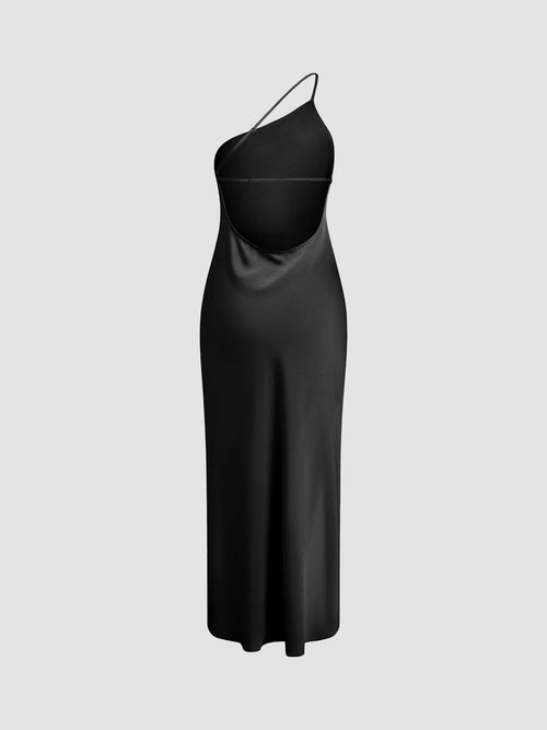 Elegant Open Back Satin Maxi Dress with Side Split – Long Sleeve Formal Dress for Women 7