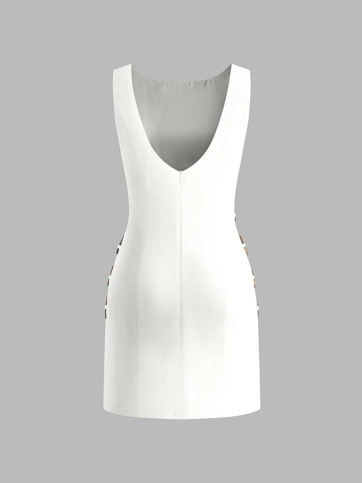 Elegant Women's Linen Cut-Out Summer Dress – Lightweight and Breathable Sleeveless Design for Warm Weather 7