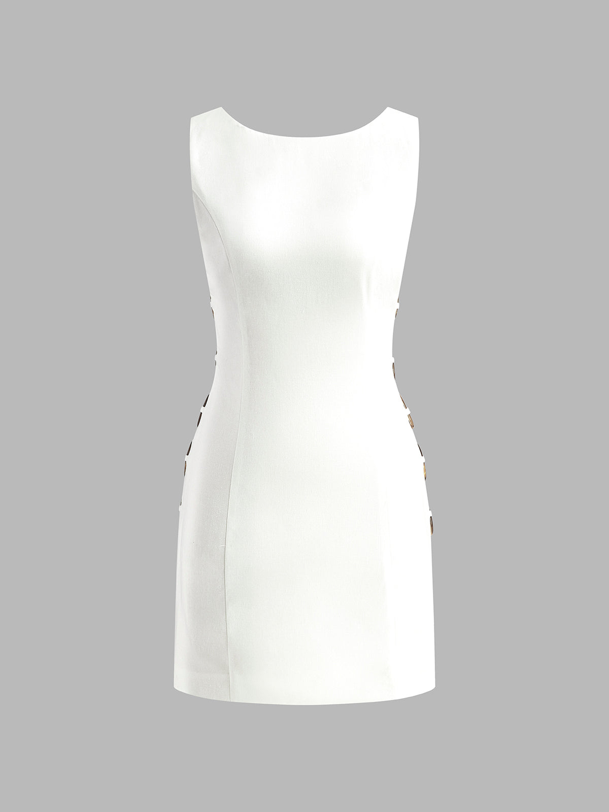 Elegant Women's Linen Cut-Out Summer Dress – Lightweight and Breathable Sleeveless Design for Warm Weather 8
