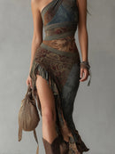 Elena: Stunning One-Shoulder Maxi Dress for Effortless Elegance 3
