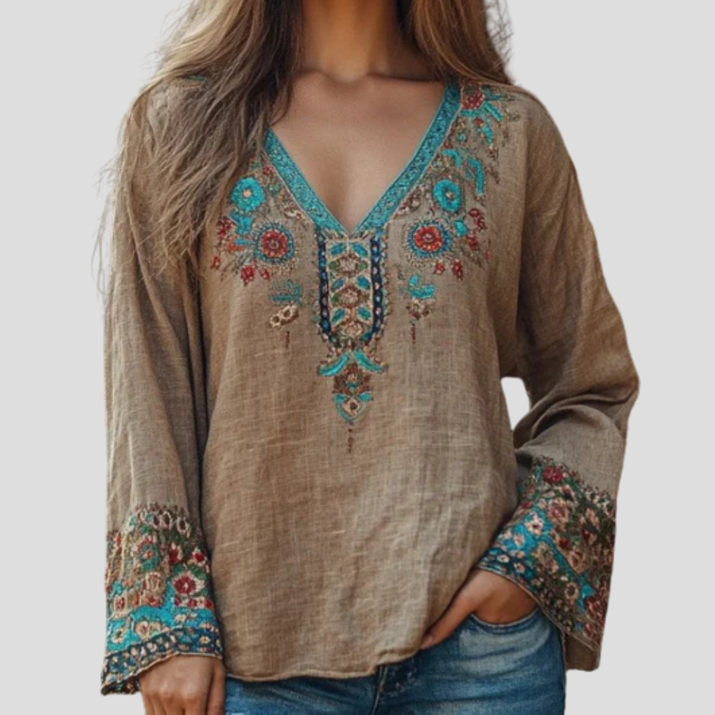 Embroidered Women's Blouse: Chic Elegance for Everyday Wear 0