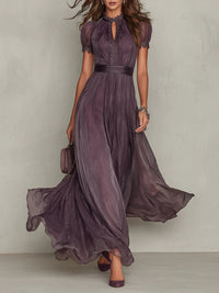 Flavia: Elegant Chiffon Maxi Dress for Special Occasions