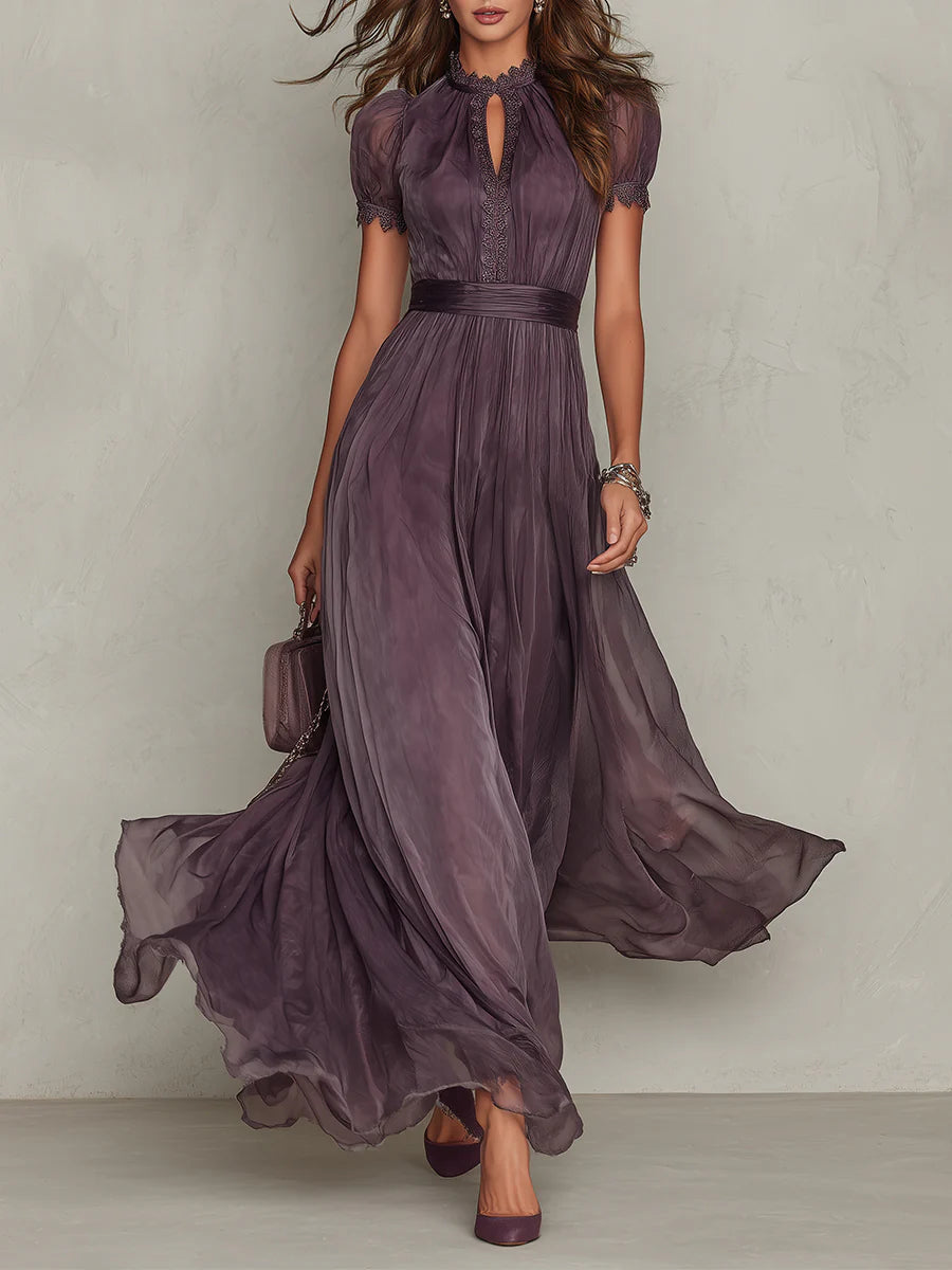 Flavia: Elegant Chiffon Maxi Dress for Special Occasions