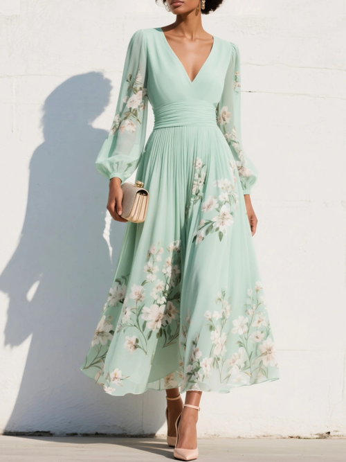 Floral Maxi Dress with Sleeves: Effortless Elegance for Spring Events 0