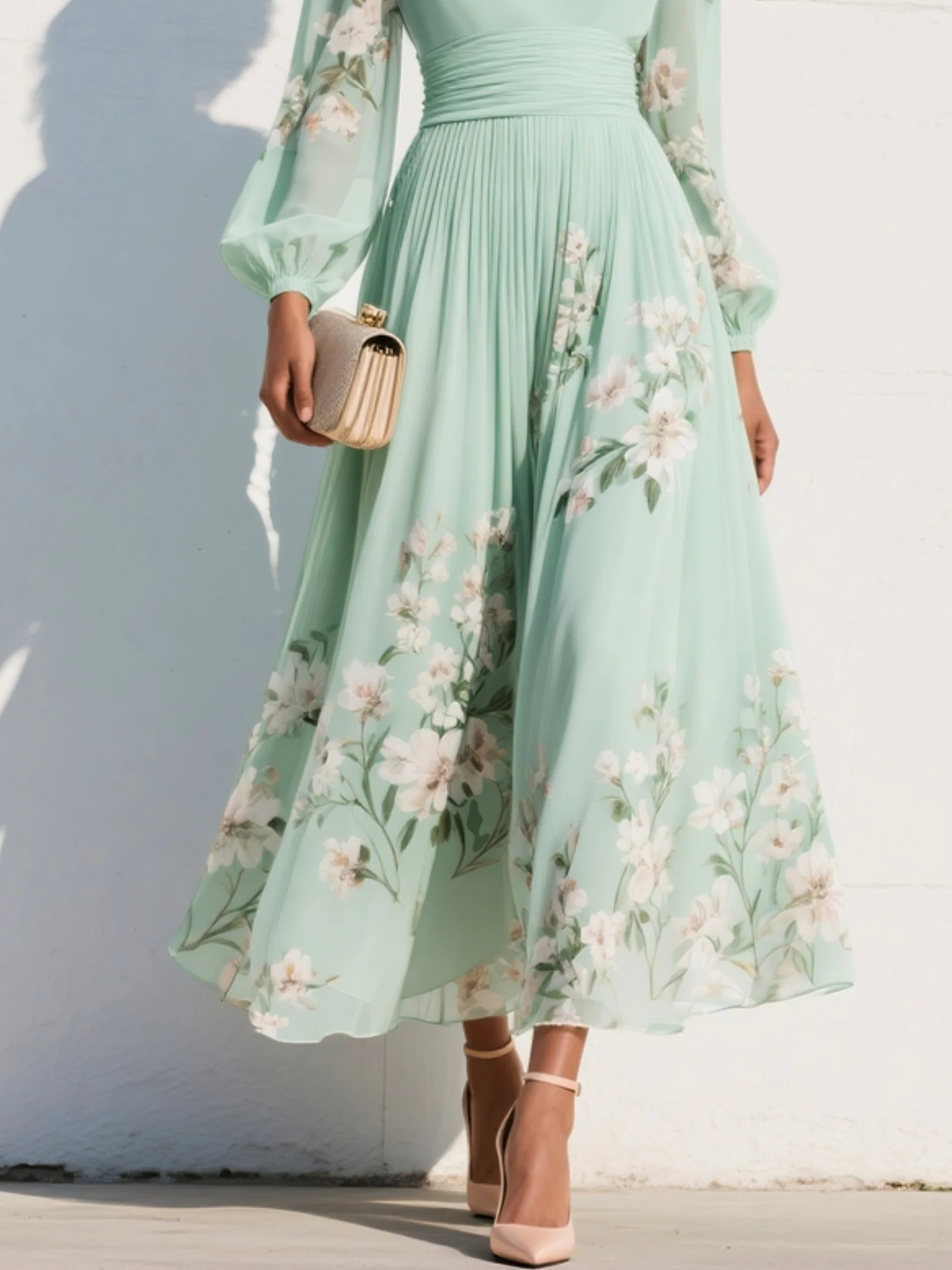 Floral Maxi Dress with Sleeves: Effortless Elegance for Spring Events 4
