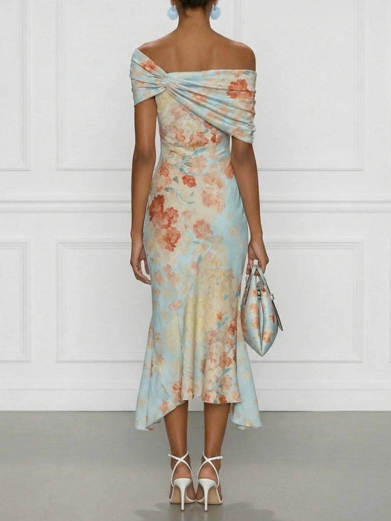 Floral Off-The-Shoulder Midi Dress: Flattering Style for Summer Events