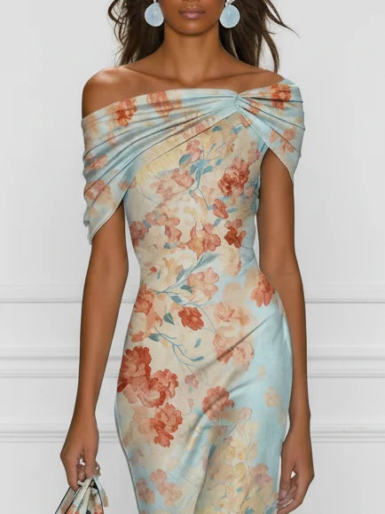 Floral Off-The-Shoulder Midi Dress: Flattering Style for Summer Events 2
