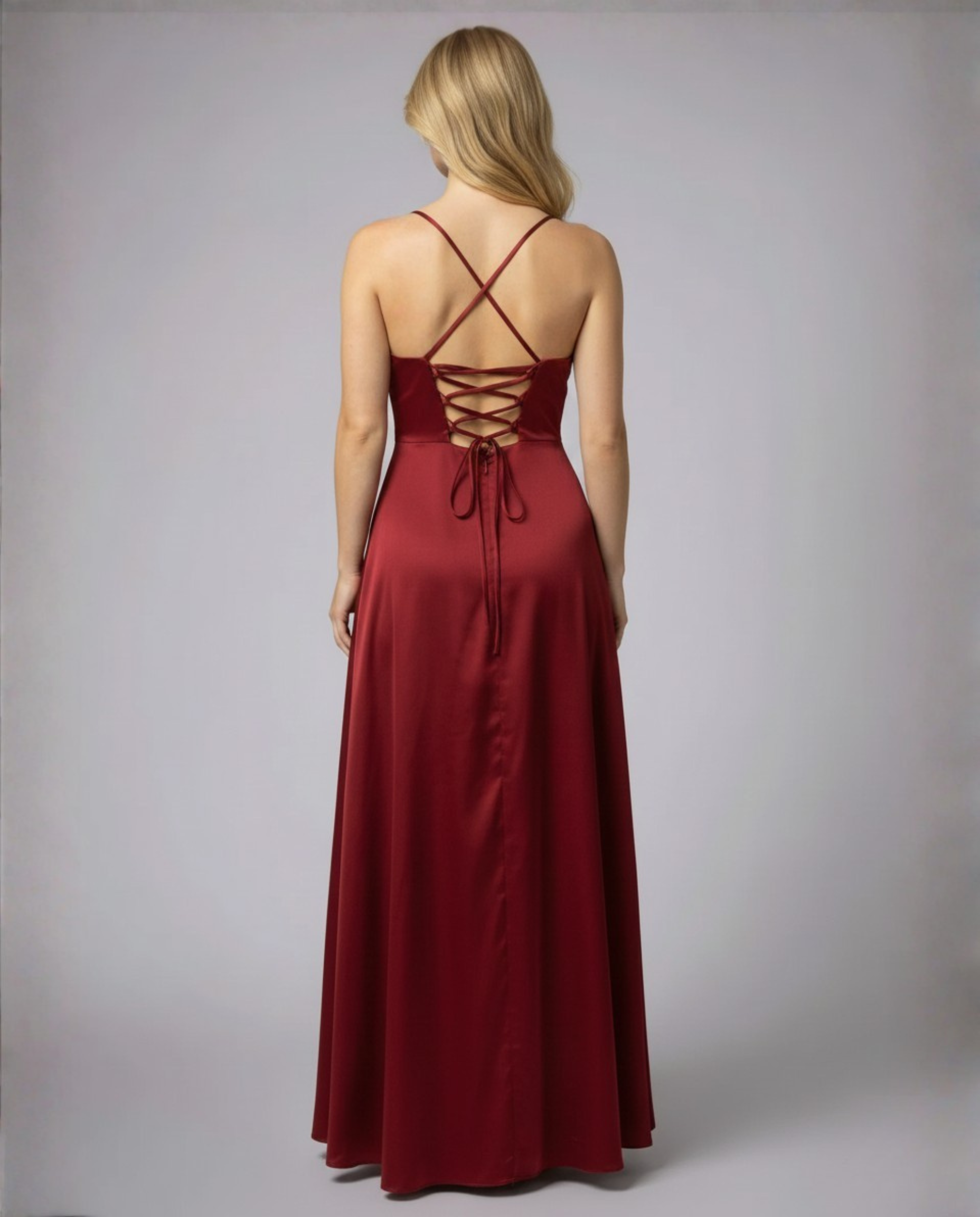 Elegant Womens Silk Maxi Dress Flowing Fit – Chic Summer Evening Gown