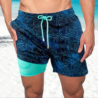 Mens Quick Dry Swim Shorts With Compression Liner – Athletic Beach Shorts