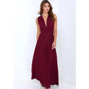 Women's Sleeveless V-Neck Flowing Occasion Dress – Elegant Party Wear