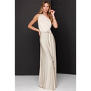 Women's Sleeveless V-Neck Flowing Occasion Dress – Elegant Party Wear