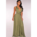 Women's Sleeveless V-Neck Flowing Occasion Dress – Elegant Party Wear