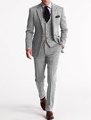 Men’s Retro 3-Piece Suit – Stylish Vintage Blazer Waistcoat Trousers Formal Style