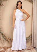 Women's Sleeveless V-Neck Flowing Occasion Dress – Elegant Party Wear
