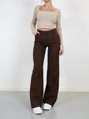 High-Waist Trousers with Straight Legs – Versatile and Comfortable Pants for Any Occasion 6