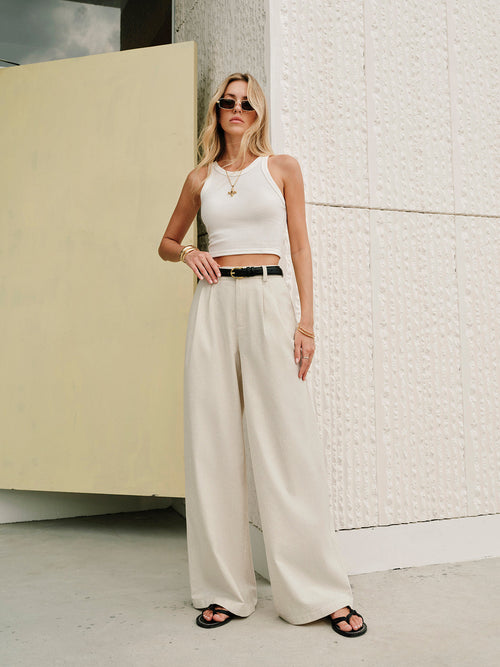 High-Waisted Cotton-Linen Trousers for Women – Regular Fit, Breathable and Comfortable 5