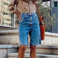 High Waist Women's Denim Shorts – Trendy Casual Jorts for Summer Comfort and Style